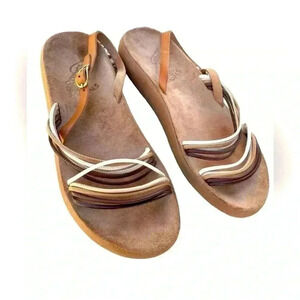 Ancient Greek Sandals women’s strapy open toe high quality leather brown size 39